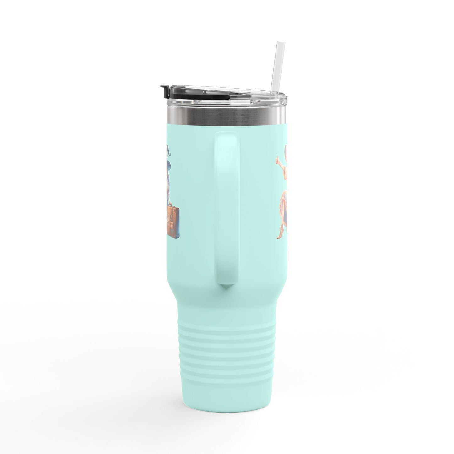 Stylish Insulated Travel Mug, 40oz: Perfect for Coffee Lovers, On-the-Go Drinks, Eco-Friendly, Gift for Her, Unique Travel Accessory