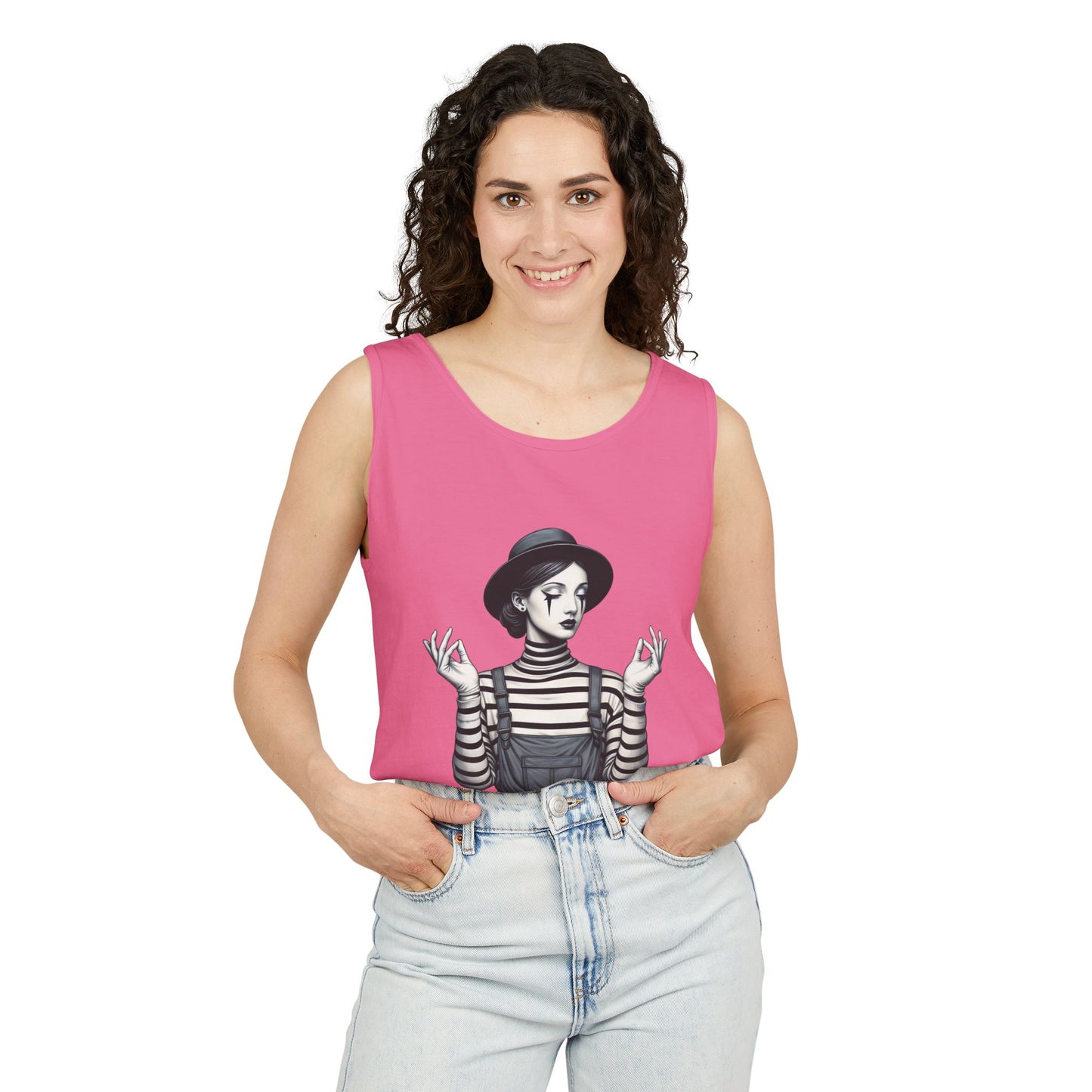 Bohemian Chic Tank Top with Artistic Print, Casual Summer Wear