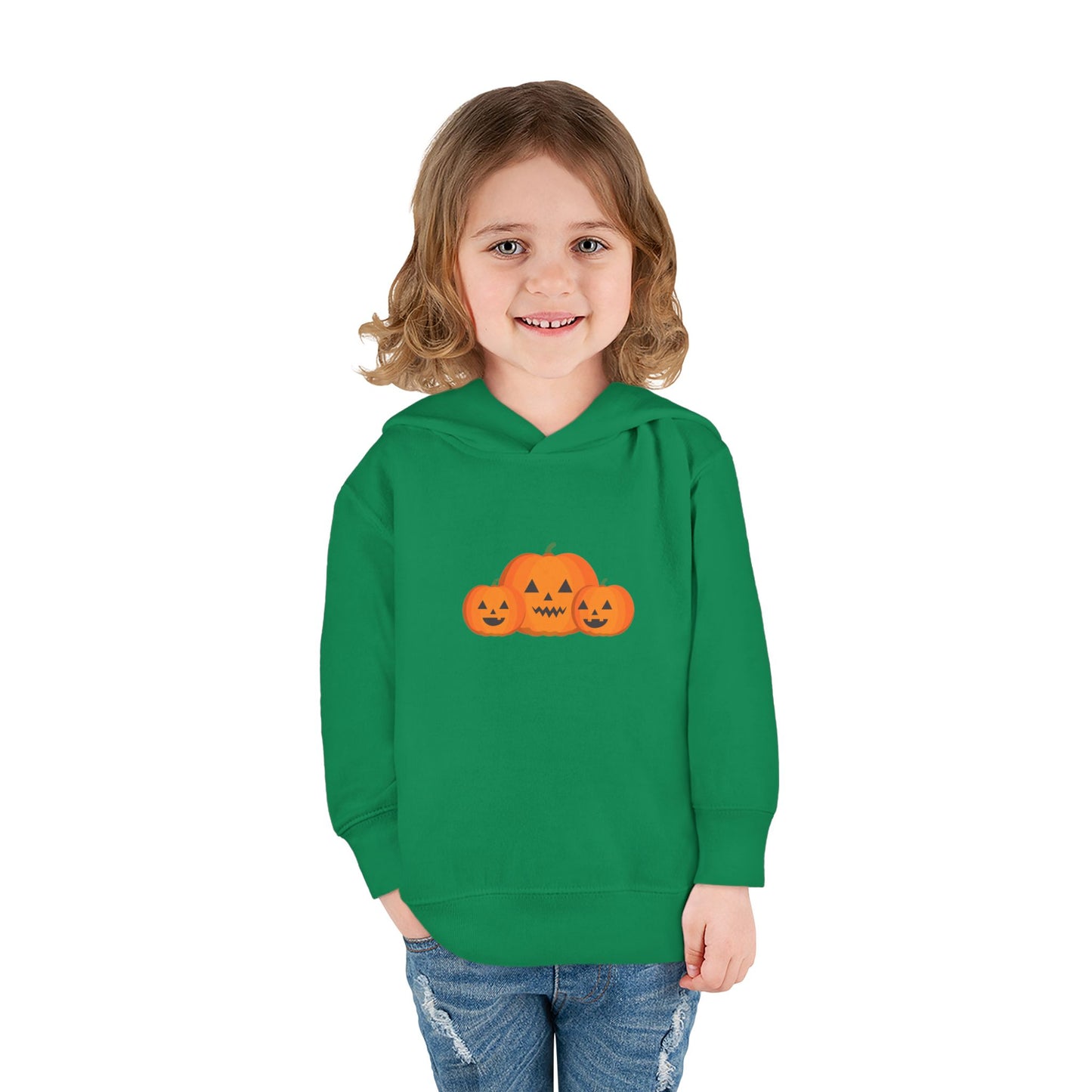 Halloween Pumpkin Toddler Hoodie, Cozy Autumn Wear, Kid's Holiday Sweatshirt, Fall Outfit, Trick-or-Treat Apparel