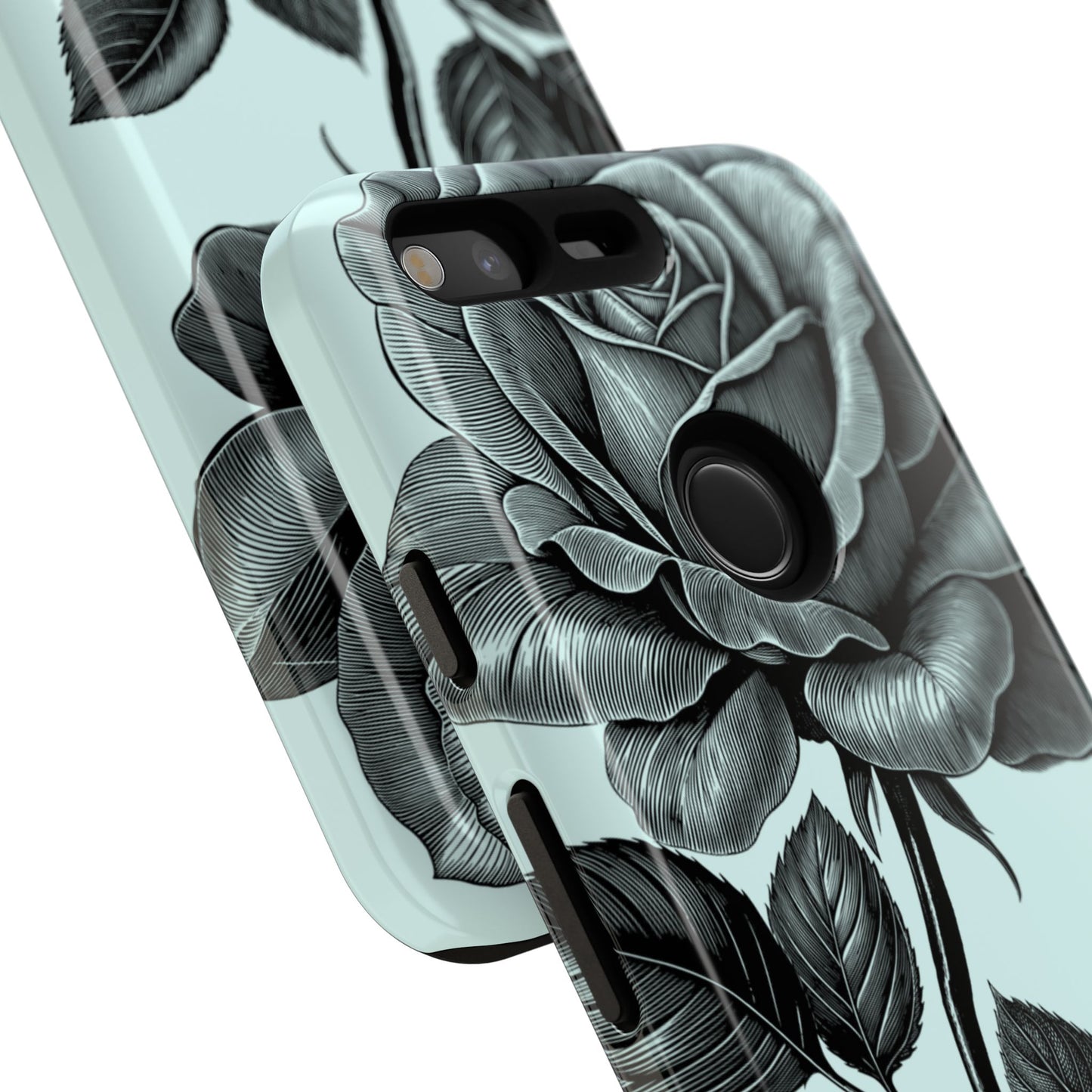 Elegant Floral Phone Case, Tough Cases for iPhones, Black Rose Design, Gift for Her, Stylish Phone Cover, Birthday Gifts