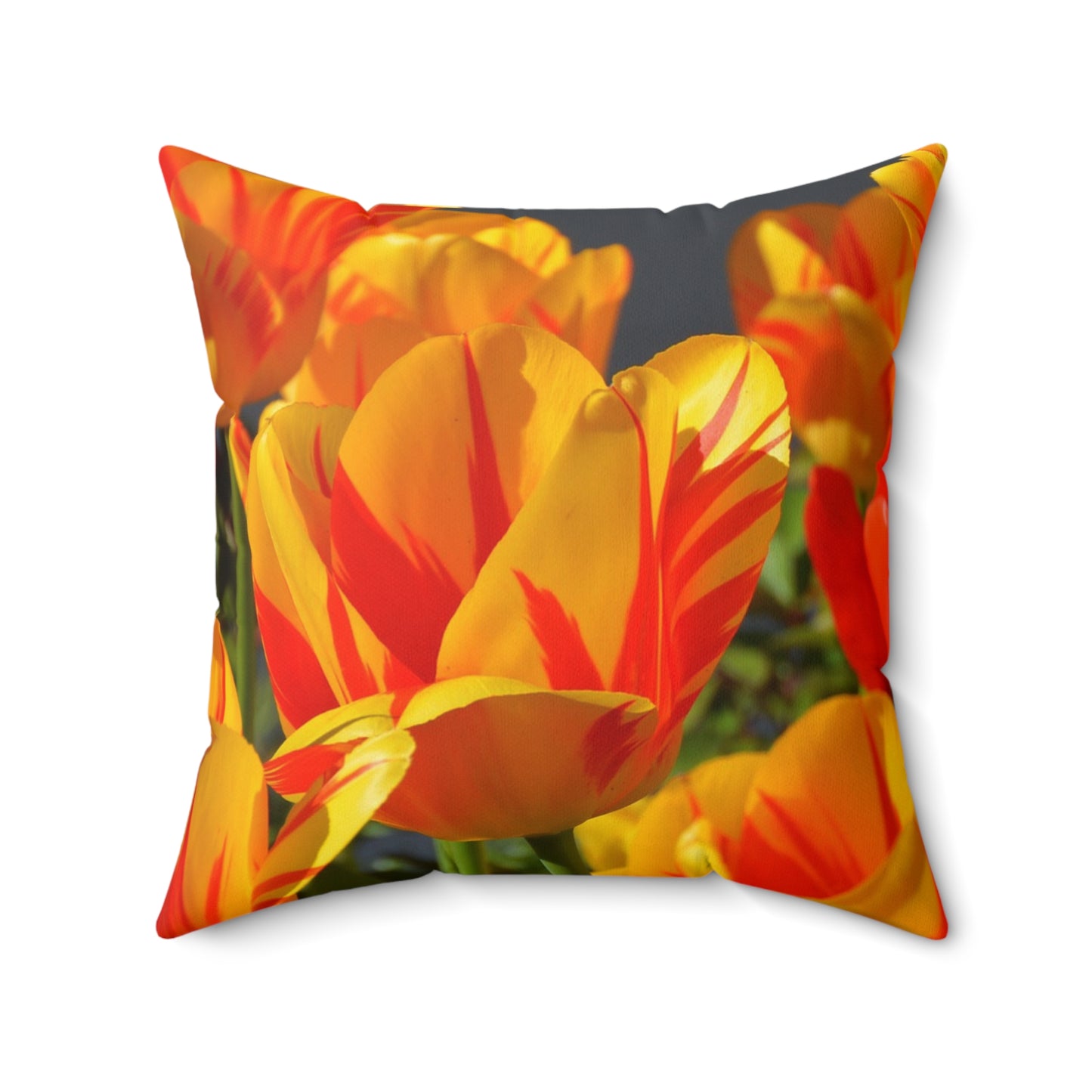 Vibrant Floral Throw Pillow - Perfect for Spring Decor, Home Accent