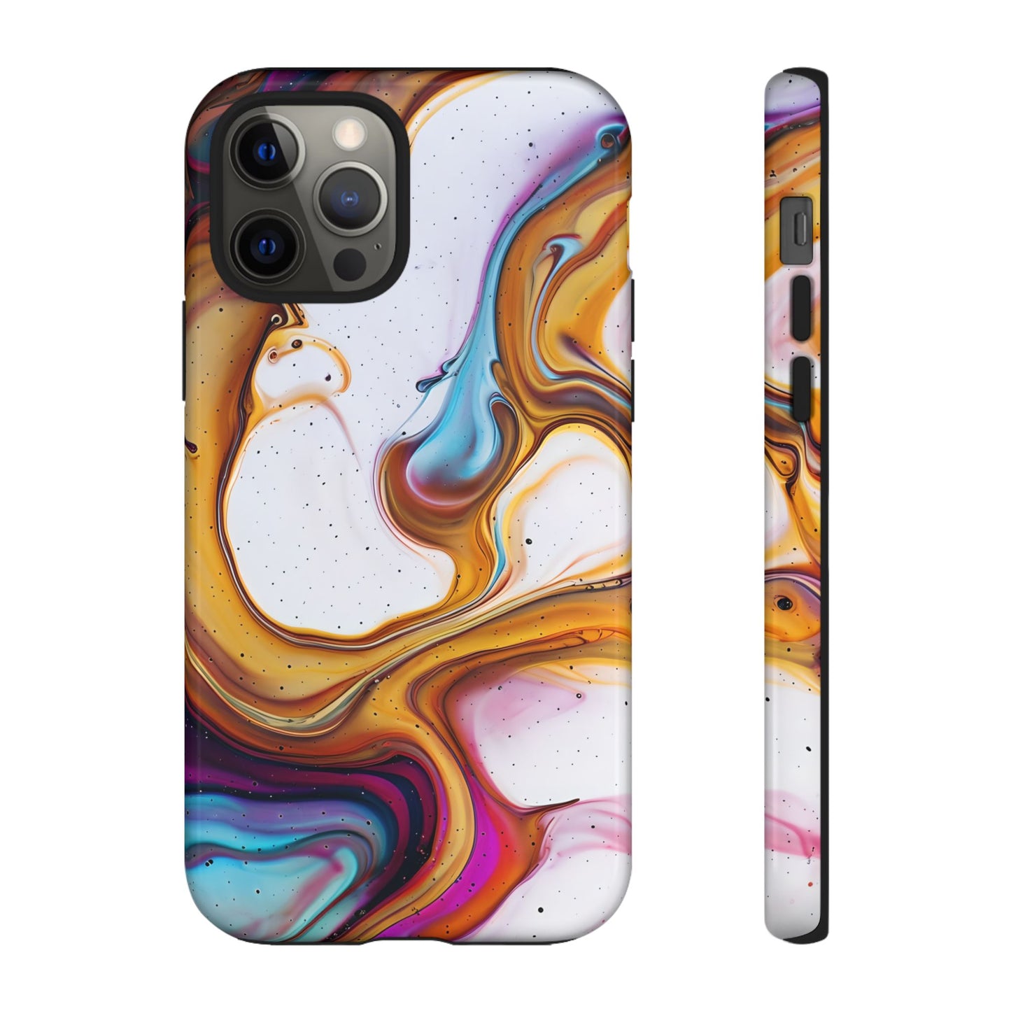 Artistic Phone Case, Tough Cases with Colorful Marble Design