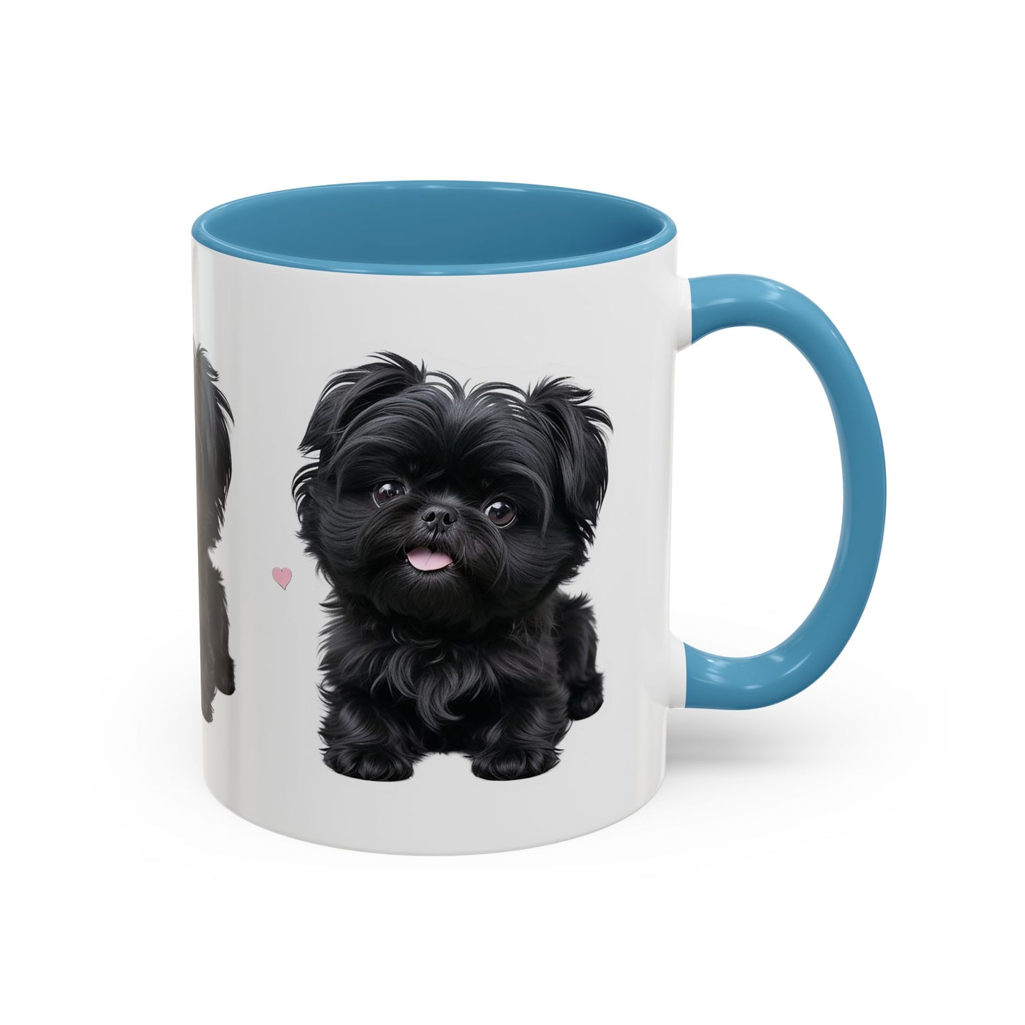 Cute Pug Accent Coffee Mug, Pet Lover Gift, Coffee Cup, Dog Mom Mug, Black Dog Ceramic Mug