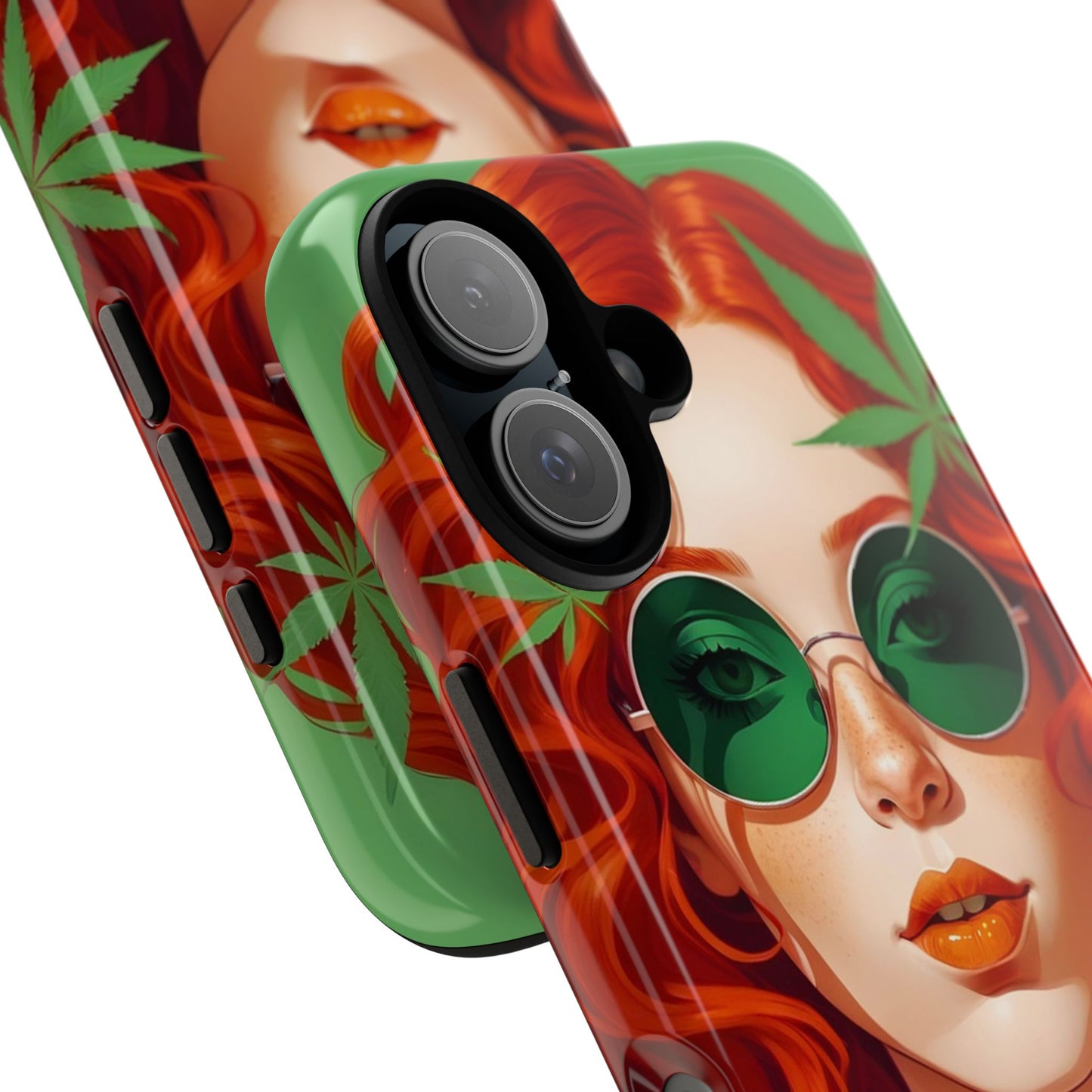 Vibrant Phone Case with Retro Greenery Design, Trendy Case for Casual Look, Gift for Her, Summer Vibes, Unique Phone Accessory