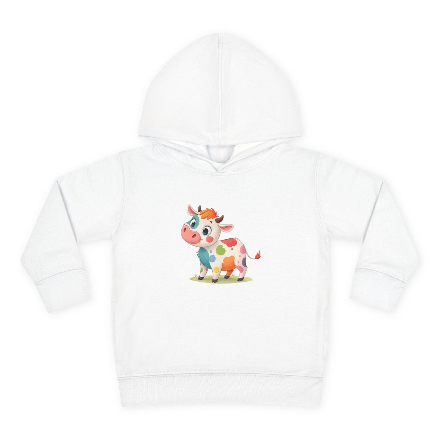Cute Cow Toddler Pullover Fleece Hoodie, Kids' Hoodie, Animal Hoodie, Cozy Kids Apparel, Fun Gifts for Toddlers, Birthday Gift