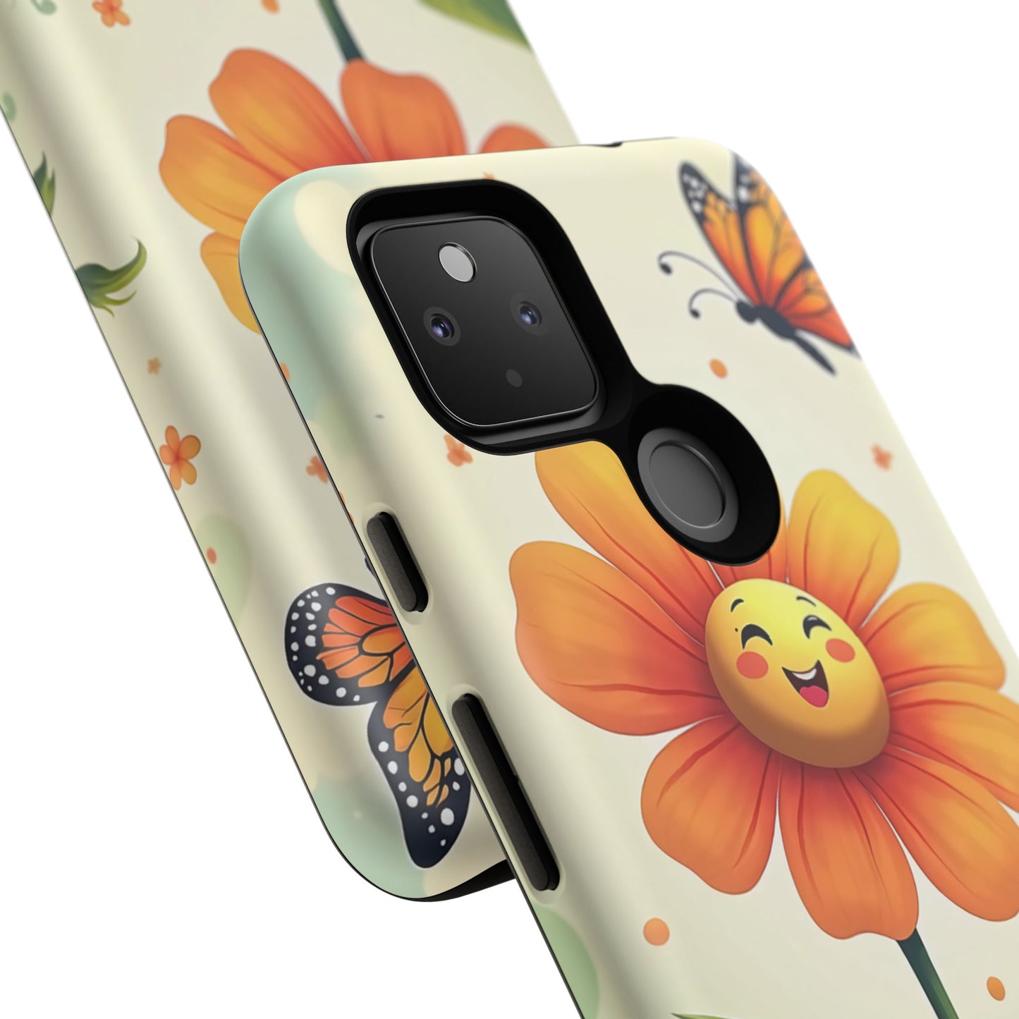 Floral Phone Case with Butterfly Design, Cute Flower Phone Cover for Nature Lovers, Eco-Friendly Gift, Spring Vibes, Birthday Present