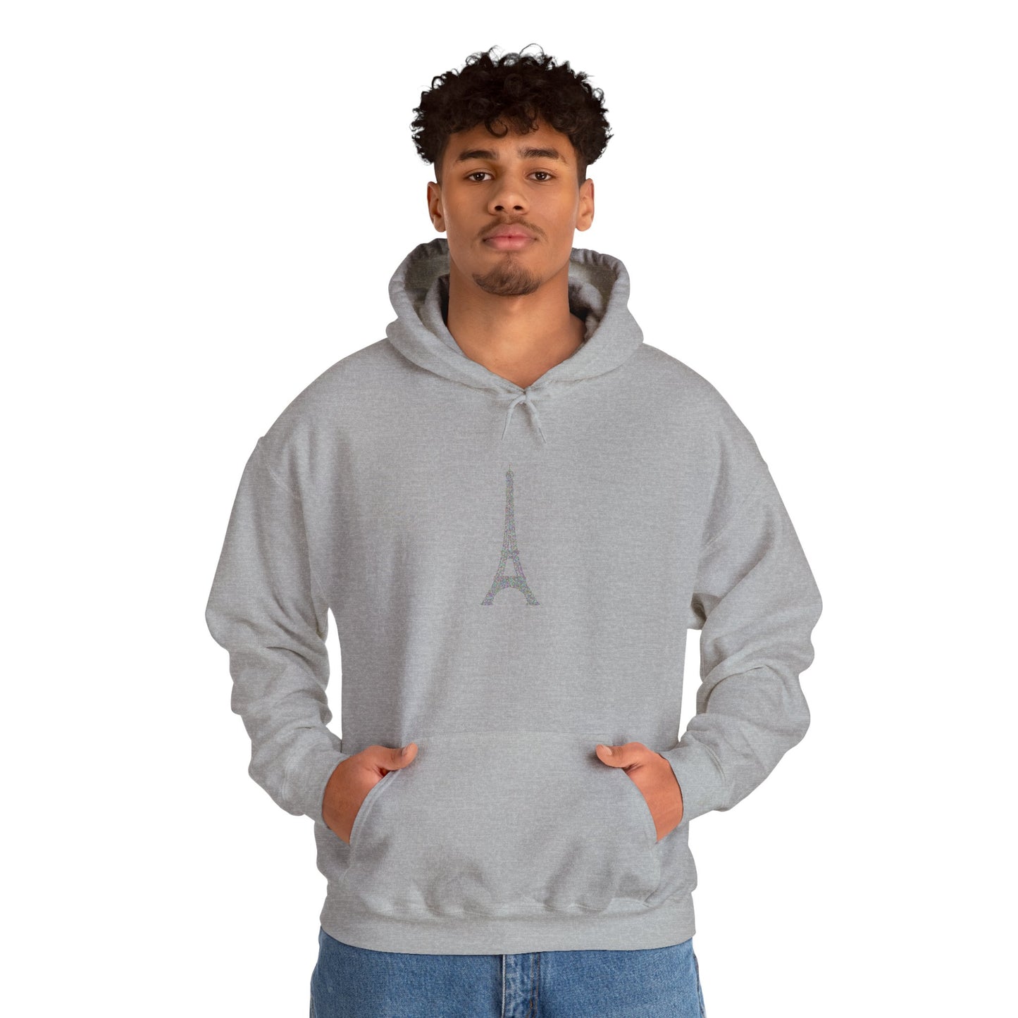 Parisian Style Hoodie - Cozy Unisex Sweatshirt with Eiffel Tower Design, Travel Gift, Streetwear, Casual Wear, Vacation Vibe