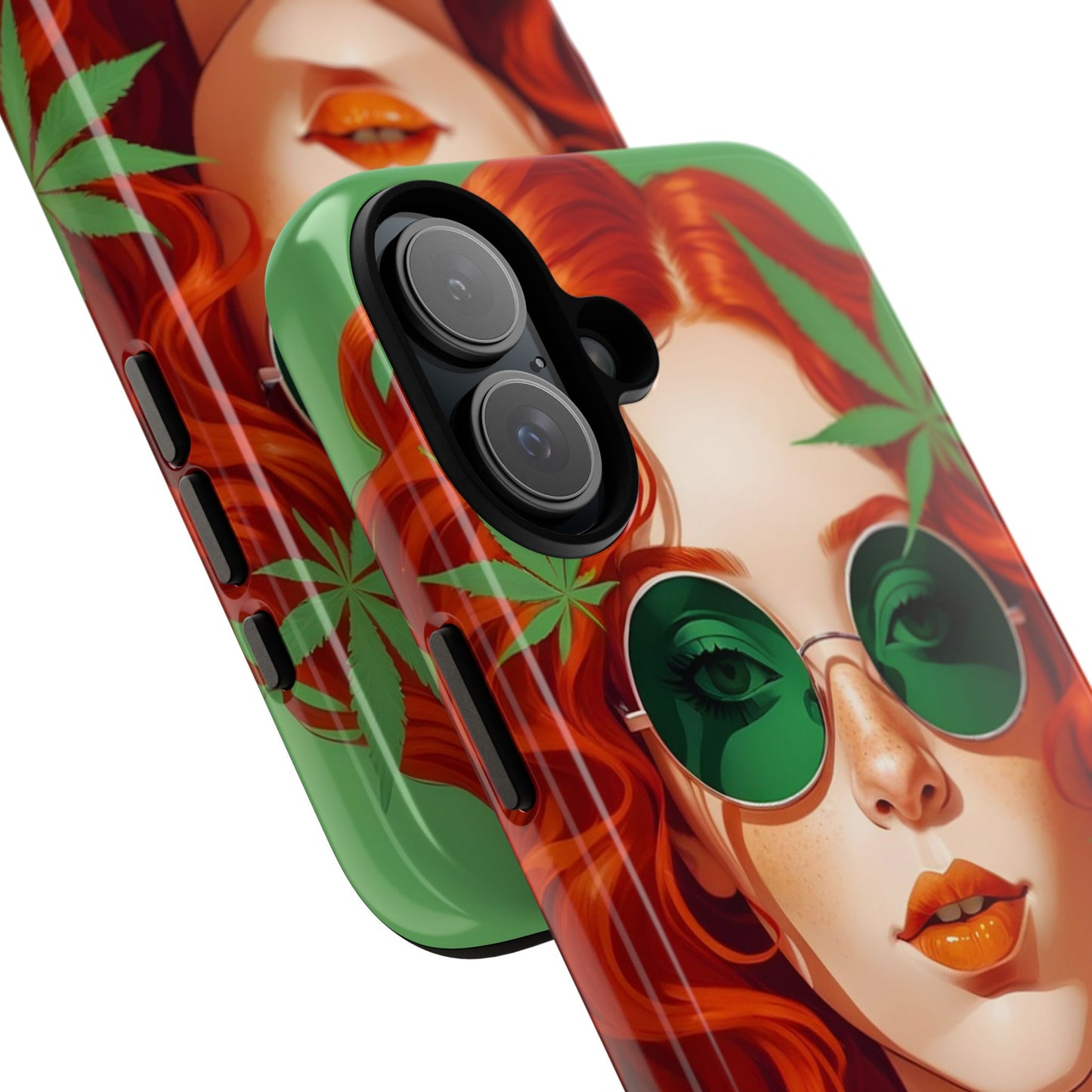 Vibrant Phone Case with Retro Greenery Design, Trendy Case for Casual Look, Gift for Her, Summer Vibes, Unique Phone Accessory