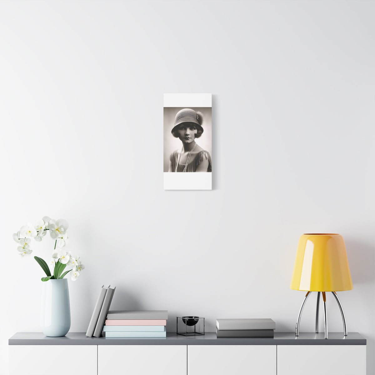 Vintage 1920s Flapper Portrait Canvas