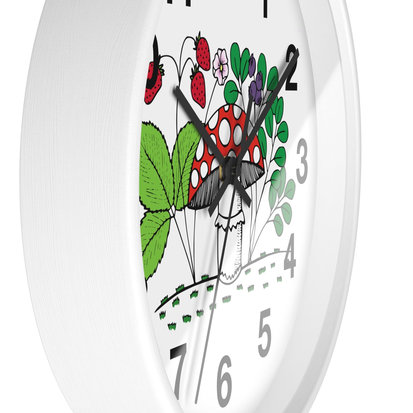 Whimsical Mushroom Wall Clock - Enchanting Home Decor, Boho Aesthetic, Unique Gift for Nature Lovers, Kids Room, Garden Theme