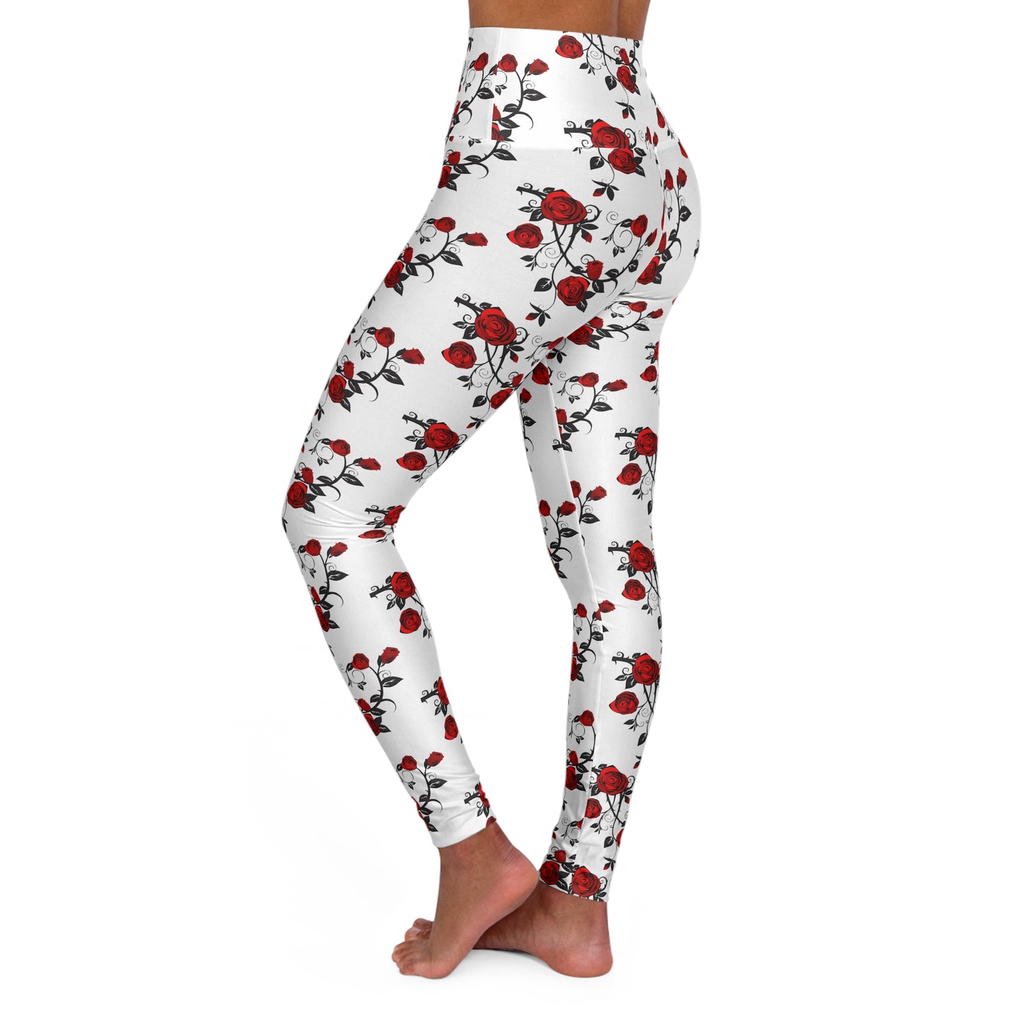 Floral High Waisted Yoga Leggings Stylish Fitness Leggings, Activewear