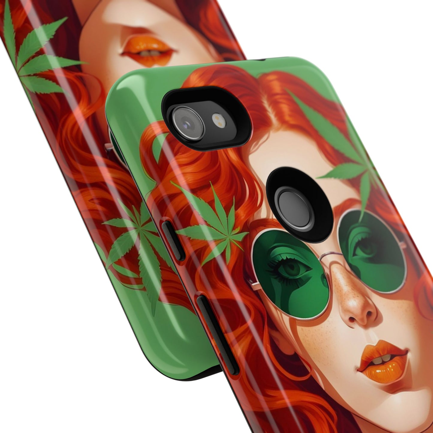 Vibrant Phone Case with Retro Greenery Design, Trendy Case for Casual Look, Gift for Her, Summer Vibes, Unique Phone Accessory