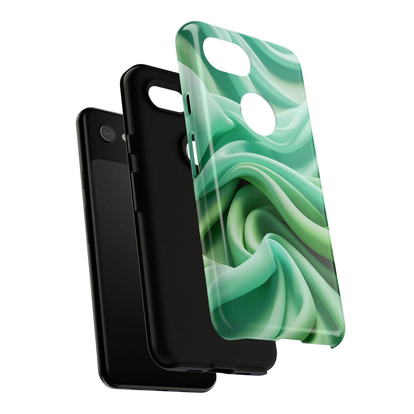Stylish Phone Case, Tough Case, Green Abstract Design, Cell Phone Cover, Unique Gift, Trendy Accessory
