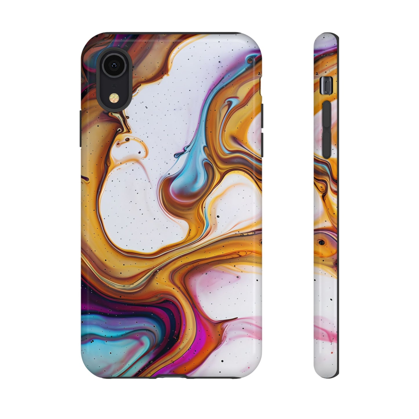 Artistic Phone Case, Tough Cases with Colorful Marble Design