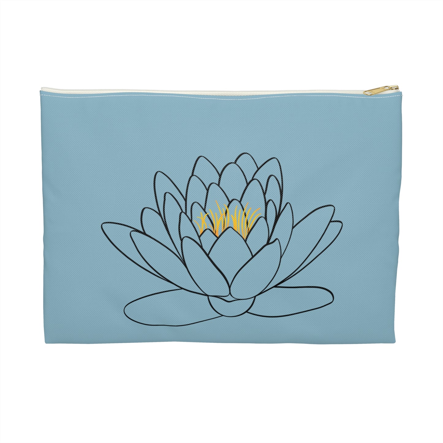 Lotus Pattern Accessory Pouch - Zen Gift for Her, Makeup Bag