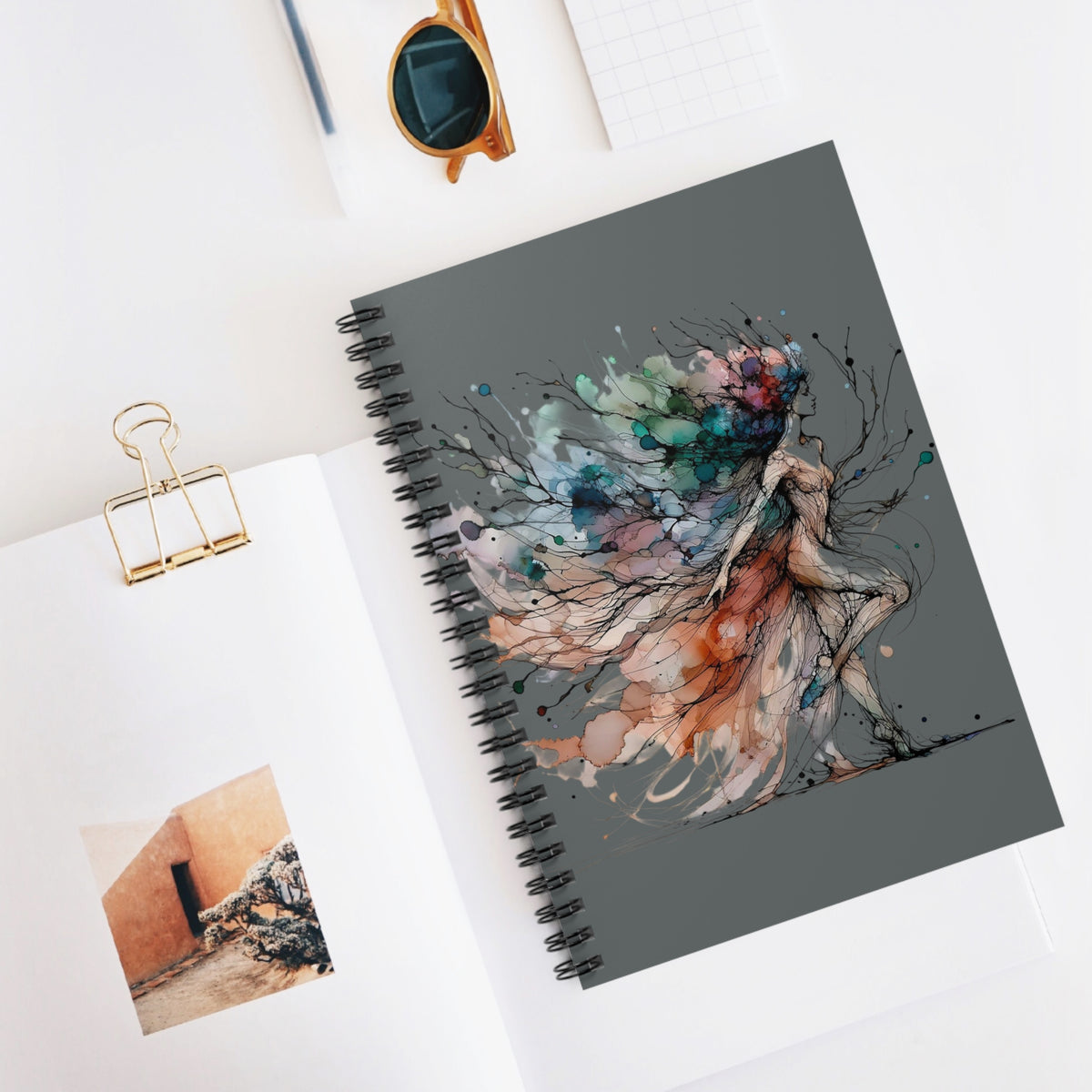 Artistic Spiral Notebook - Colorful Elegance