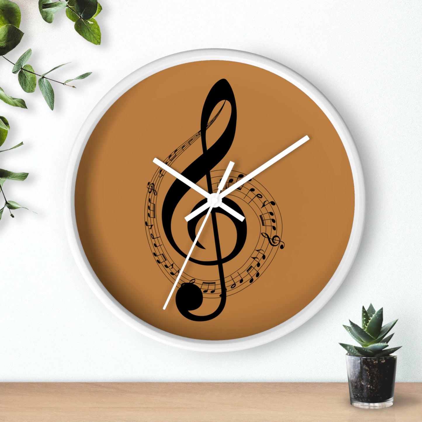 Musical Note Wall Clock, Elegant Home Decor, Perfect Gift for Music Lovers
