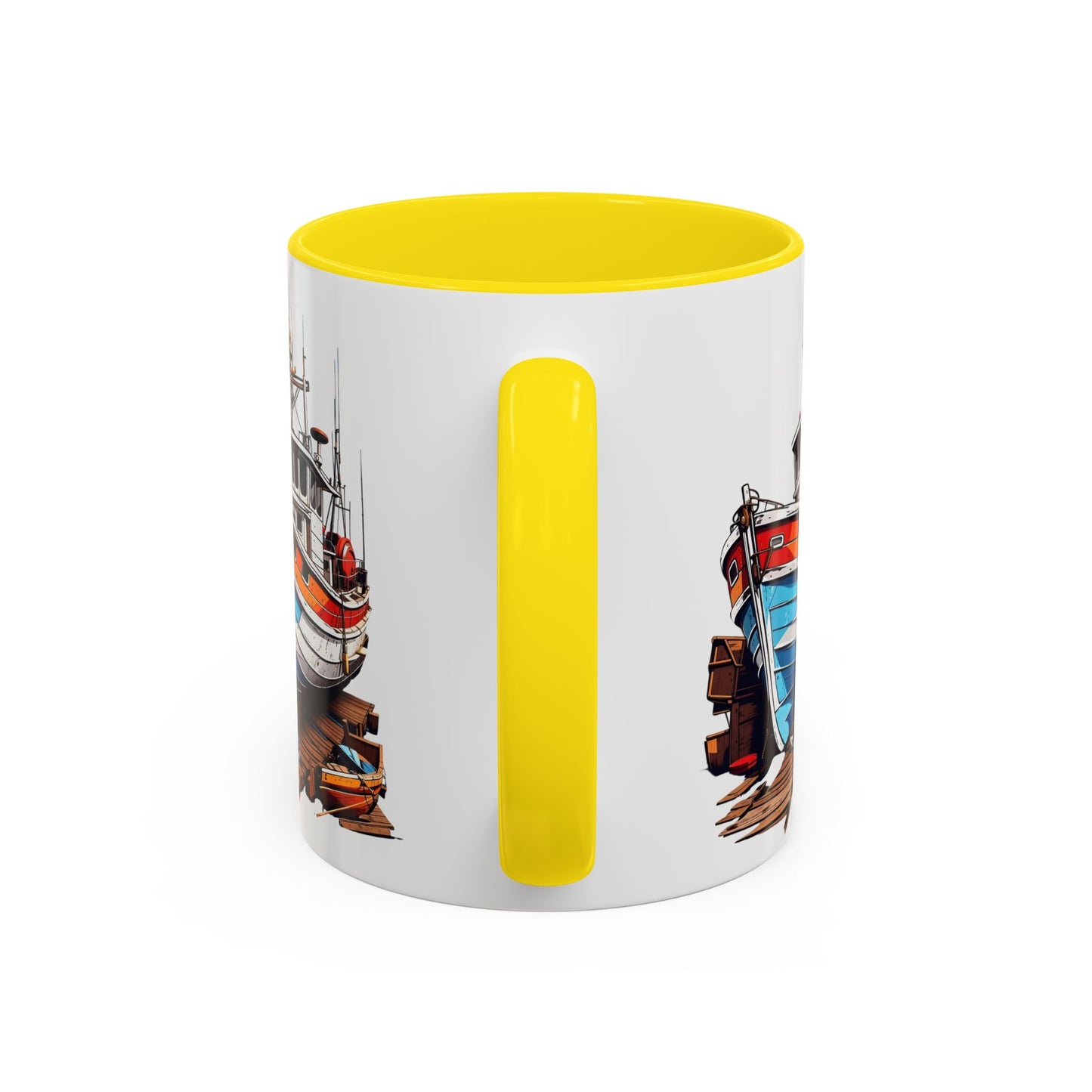 Nautical Accent Coffee Mug | Perfect for Boat Lovers, Sailor Gifts, Coastal Decor, Unique Gift Idea, Custom Artwork Mug