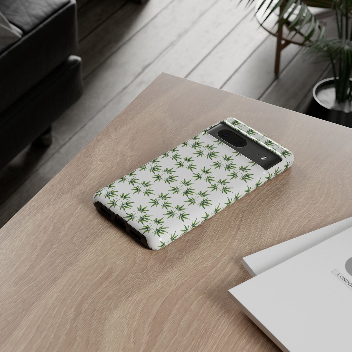 Stylish Phone Case with Cannabis Leaf Design, Durable Phone Cover, Gift for Stoner Friends, Unique Phone Accessory, Nature-Inspired Design