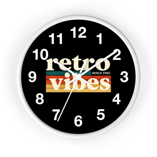 Retro Vibes Wall Clock, Vintage Home Decor, Unique Gift for Retro Lovers, Timeless Wall Art, Nostalgic Clock, 80s Inspired Decor