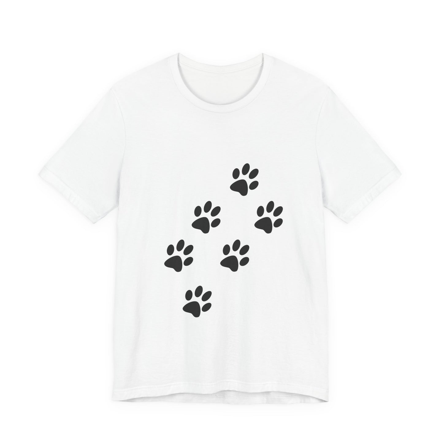 Paw Print Short Sleeve Tee | Unisex Animal Lover Shirt, Pet Owner Gift, Casual Wear, Gifts for Dog Lovers, Comfortable T-Shirt