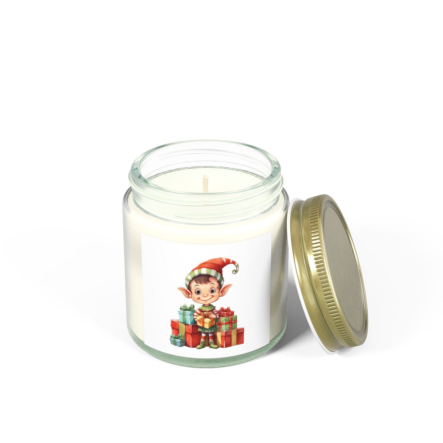 Festive Elf Scented Candle, Cheerful Holiday Decor, Perfect Gift for Christmas, Seasonal Home Fragrance, Joyful Aromatherapy