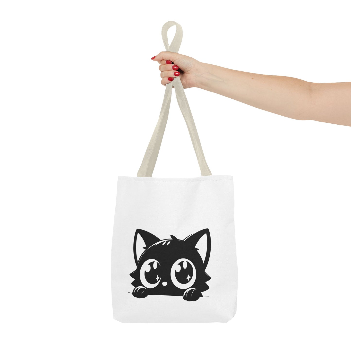Adorable Cat Face Tote Bag | Cute Kitten Shopping Bag | Gift for Cat Lovers | Everyday Use | Eco-Friendly Accessory
