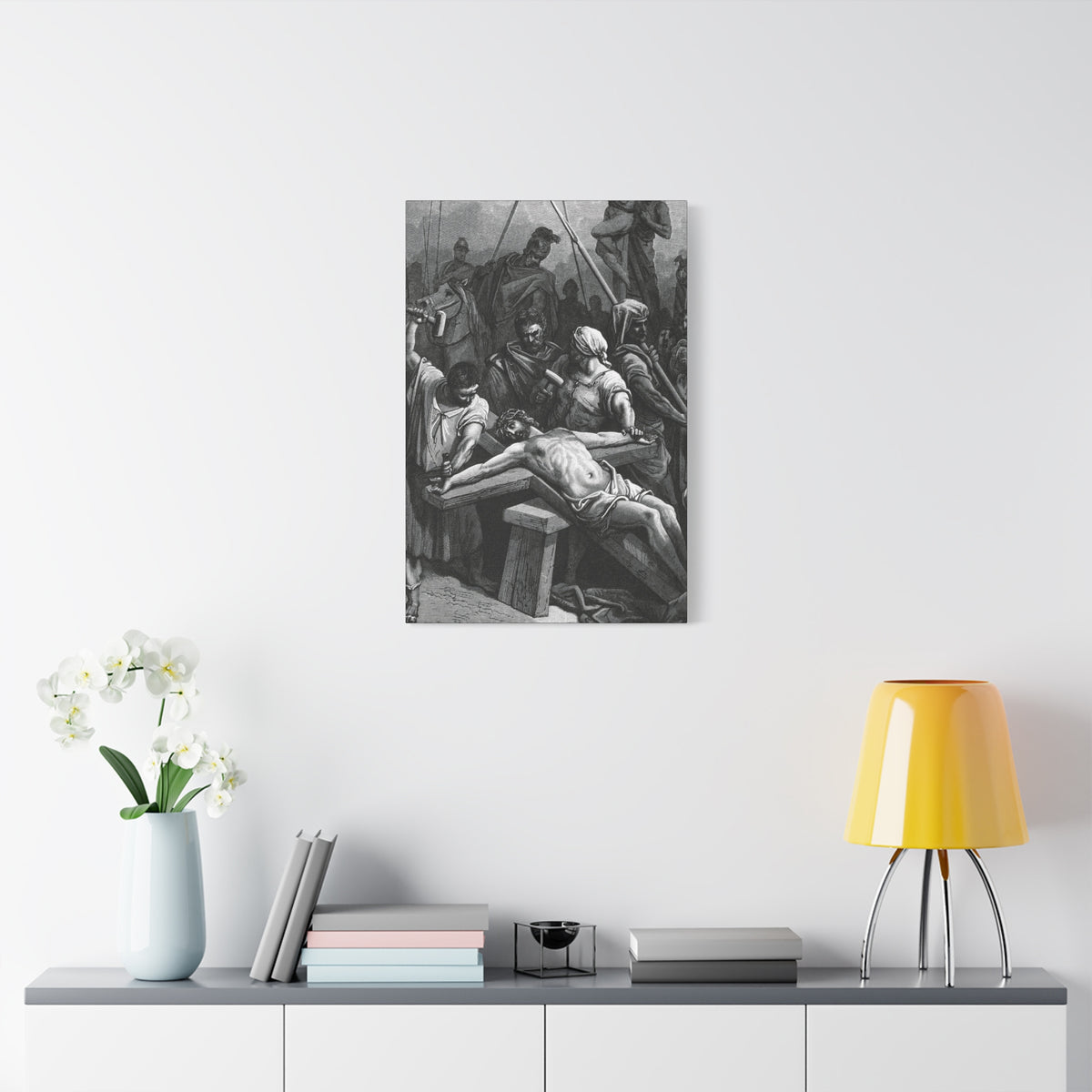 Crucifixion Art Matte Canvas Print – Stretched Religious Wall Decor