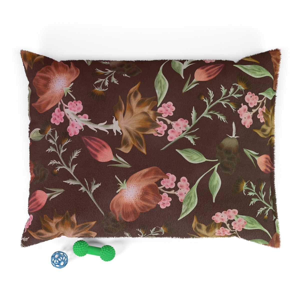 Floral Pet Bed - Cozy Dog Cat Cushion, Decorative Pet Accessory, Indoor Dog Bed, Cat Bed, Flower Print Pet Lounger
