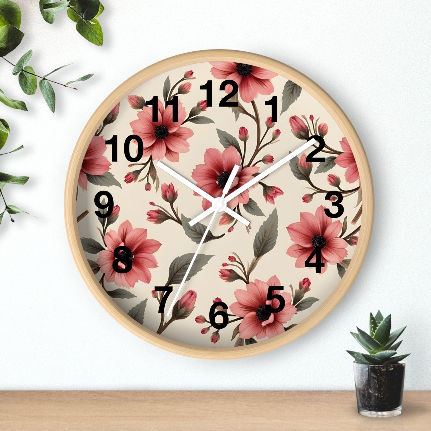 Wall Clock - Flowers