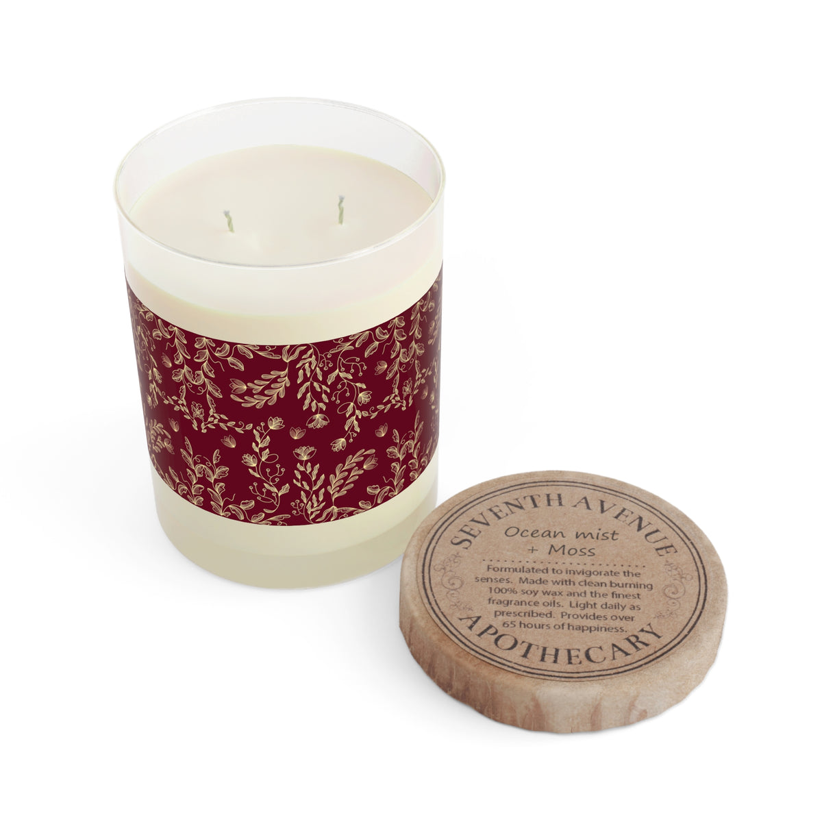 Rustic Floral Scented Candle, Cozy Home Decor, Aromatherapy Gift, Dual Wick Candle for Relaxation, Spa & Self-Care Essentials