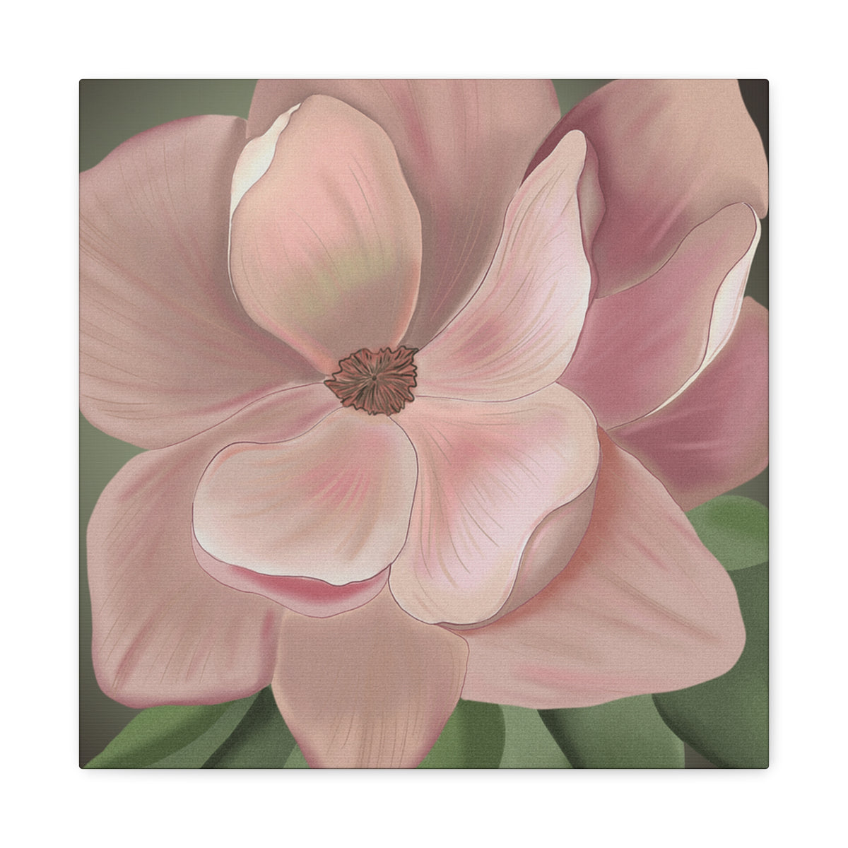 Matte Canvas, Stretched, 1.25" Pink Flowers