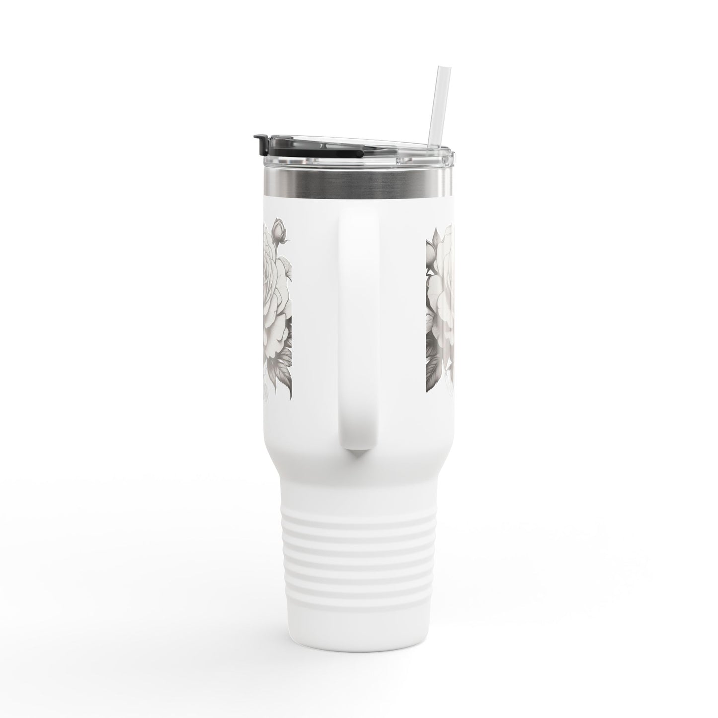 Stylish Insulated Travel Mug with Floral Design, 40oz Coffee Cup, Perfect for Road Trips, Gifts for Her, Eco-Friendly Drinkware