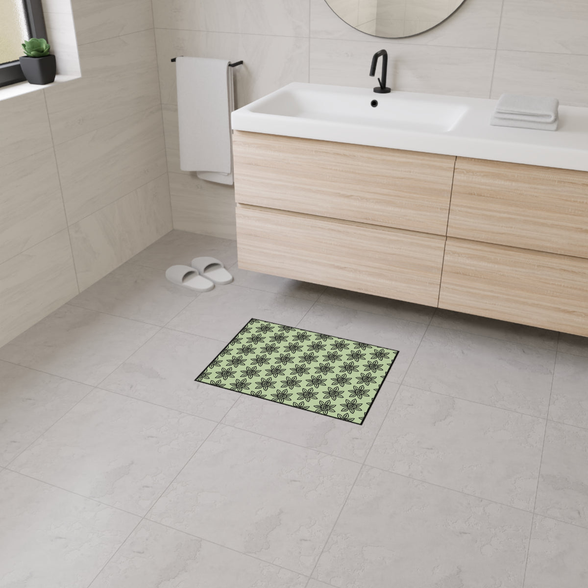Botanical Heavy Duty Floor Mat - Indoor/Outdoor Use, Kitchen, Entryway, Garden, Eco-Friendly