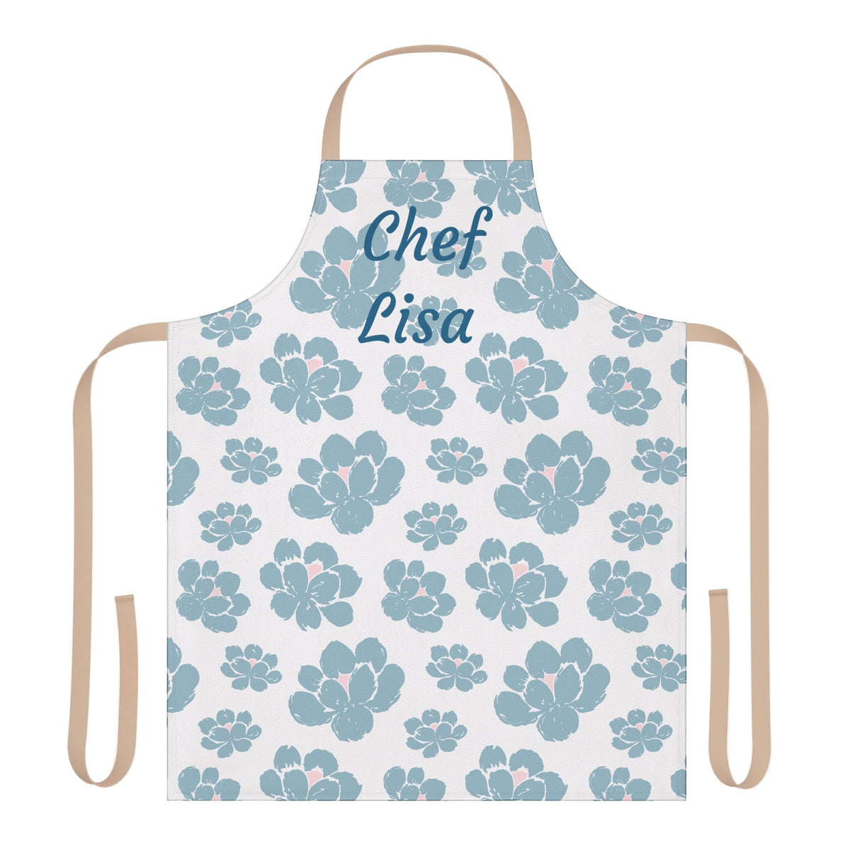 Floral Personalized Apron for Chefs, Custom Kitchen Gift, Cooking Apron, Chef Gift, Elegant Cooking Style, Mother's Day Gift