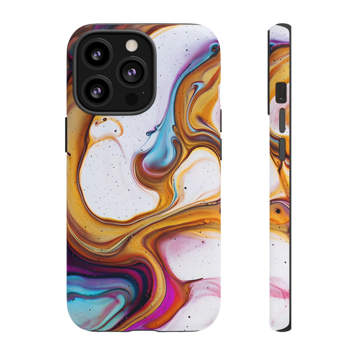 Artistic Phone Case, Tough Cases with Colorful Marble Design