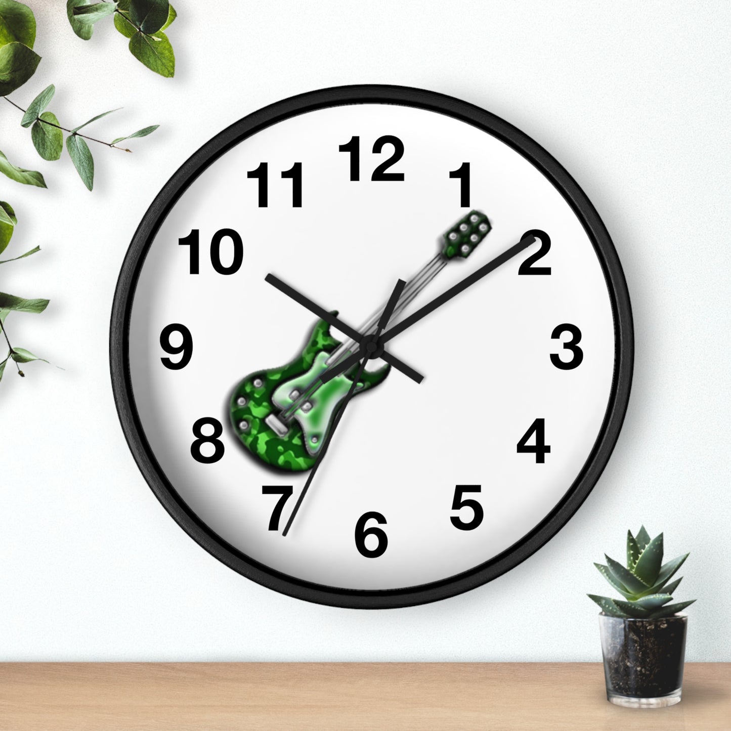 Guitar Wall Clock - Musicians Gift, Home Decor, Music Room Accessory, Timeless Instrument Art, Unique Bedroom Decor