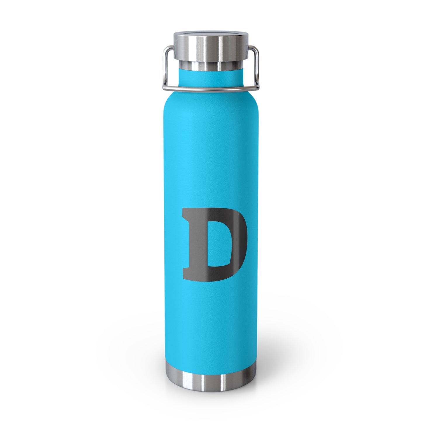Personalized Copper Insulated Water Bottle, 22oz - "D" Custom Monogram, Travel Mug, Fitness Bottle, Hydration Gift, Eco-Friendly