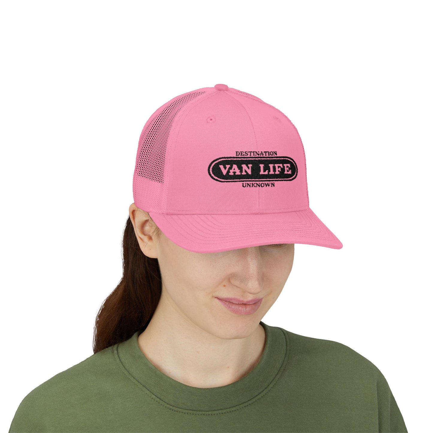 Van Life Snapback Trucker Cap, Adventure Hat, Travel Gift, Bohemian Style Cap, Outdoor Lifestyle Gear, Vacation Ready Accessory