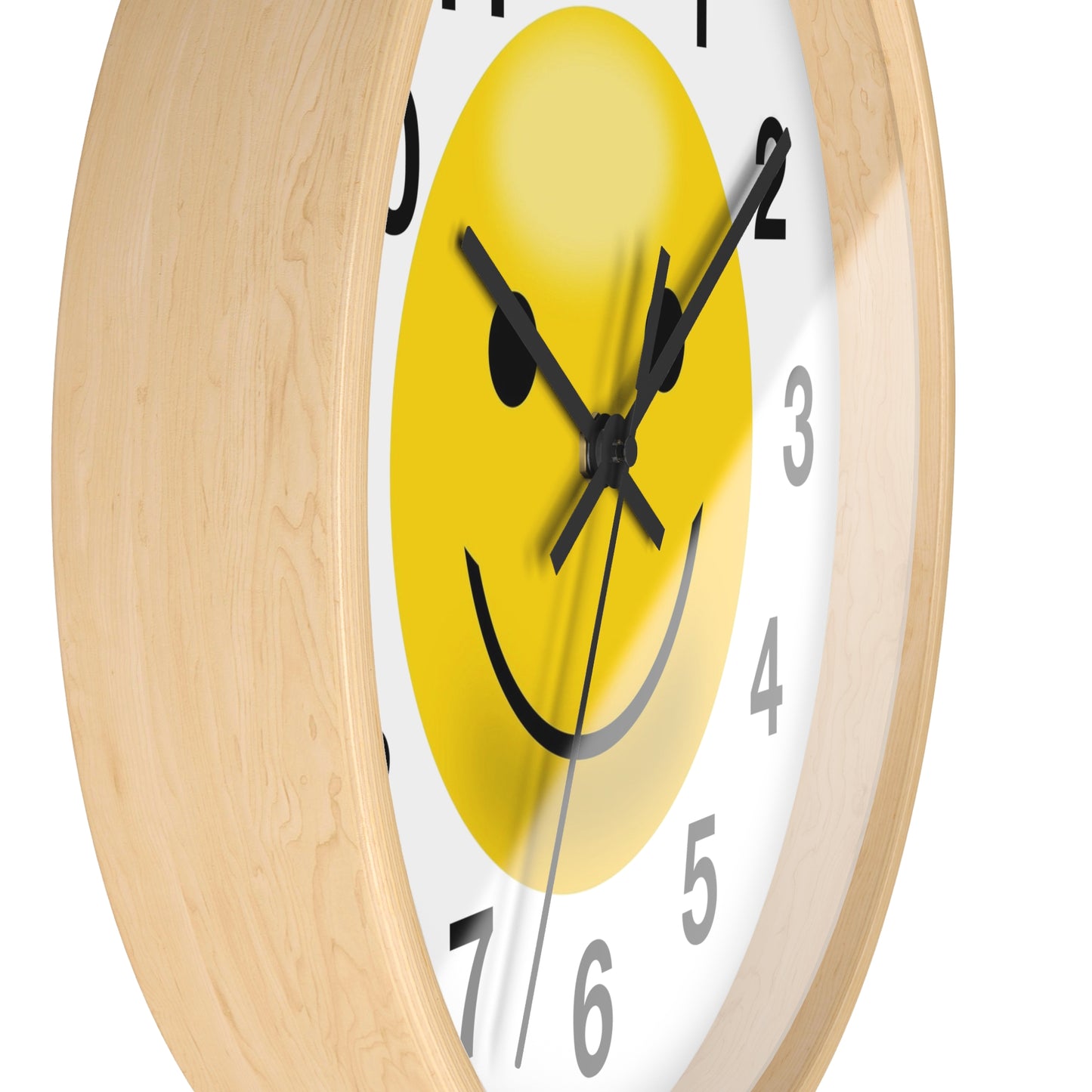 Cheerful Smiley Wall Clock, Positive Vibe Home Decor, Gift for Kids Rooms, Office Decor, Fun Timekeeper