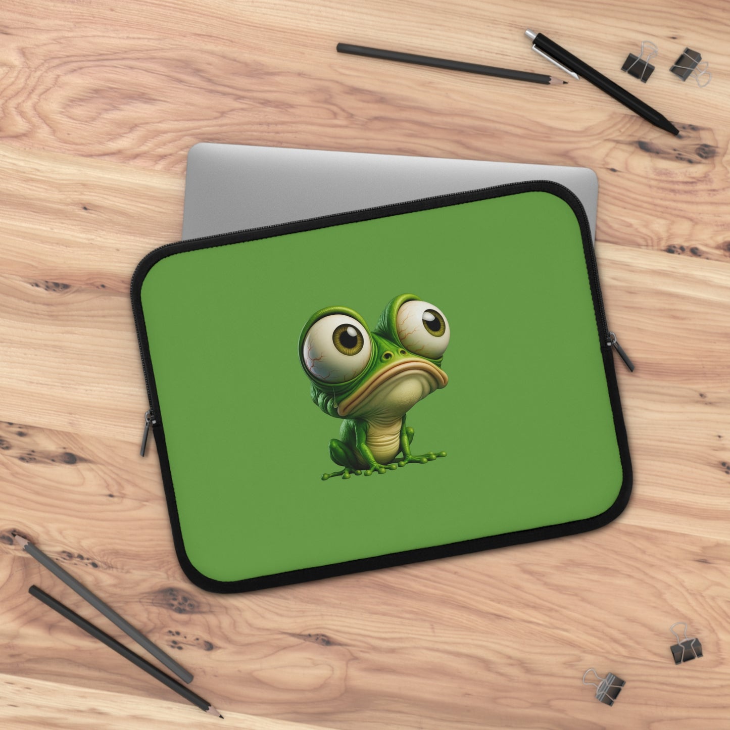 Funny Frog Laptop Sleeve | Cute Computer Case, Gifts for Students, Personalized Tech Accessories, Home Office Decor, Animal Lover Gift
