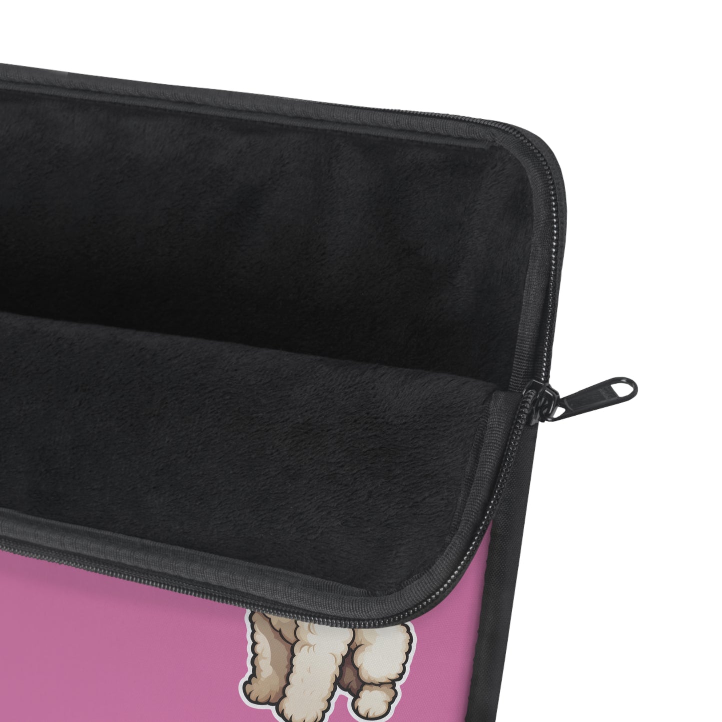 Cute Dog Laptop Sleeve, Pet Lover Gift, Personalized Laptop Case, Pink Sleeve for Students, Funny Laptop Accessory