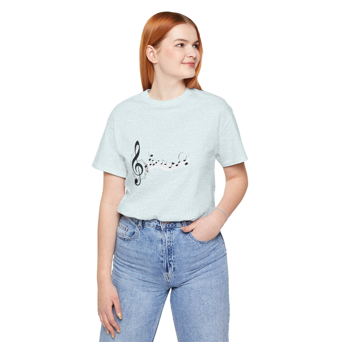Musical Notes Short Sleeve Tee for Music Lovers
