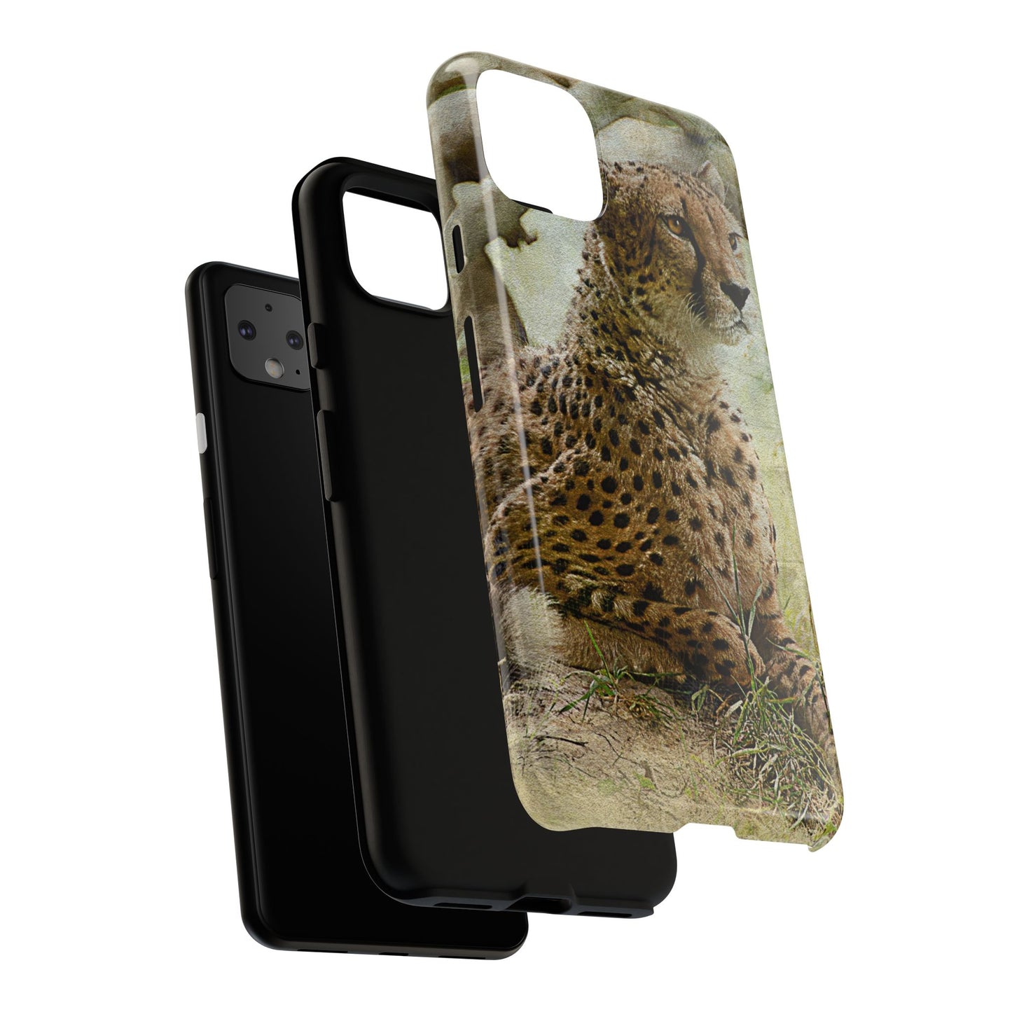Cheetah Phone Case, Tough Cases, Animal Lover Gift, Wildlife Protection, Eco-Friendly Mobile Cover, Unique Phone Accessory