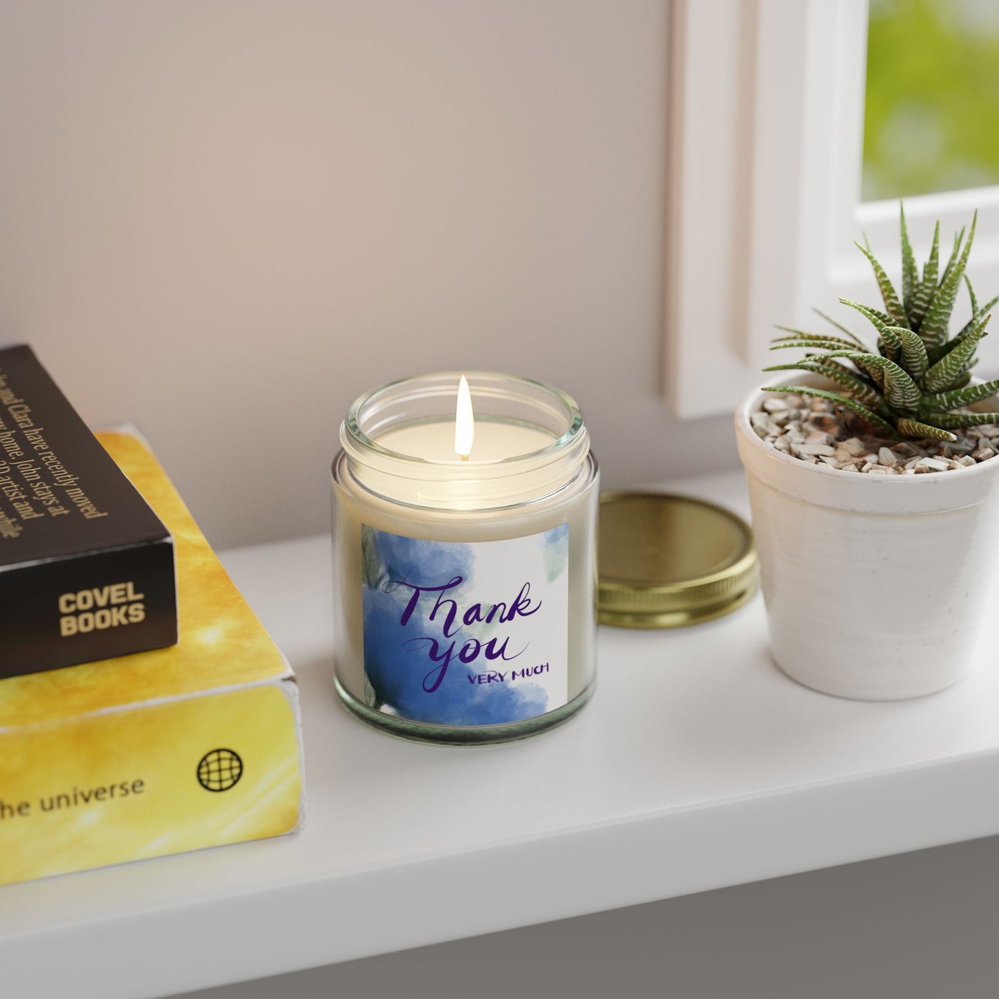 Thank You Scented Candles, Coconut Apricot Wax, Gifts for Her, Home Fragrance, Relaxation, Bridal Shower, Birthday