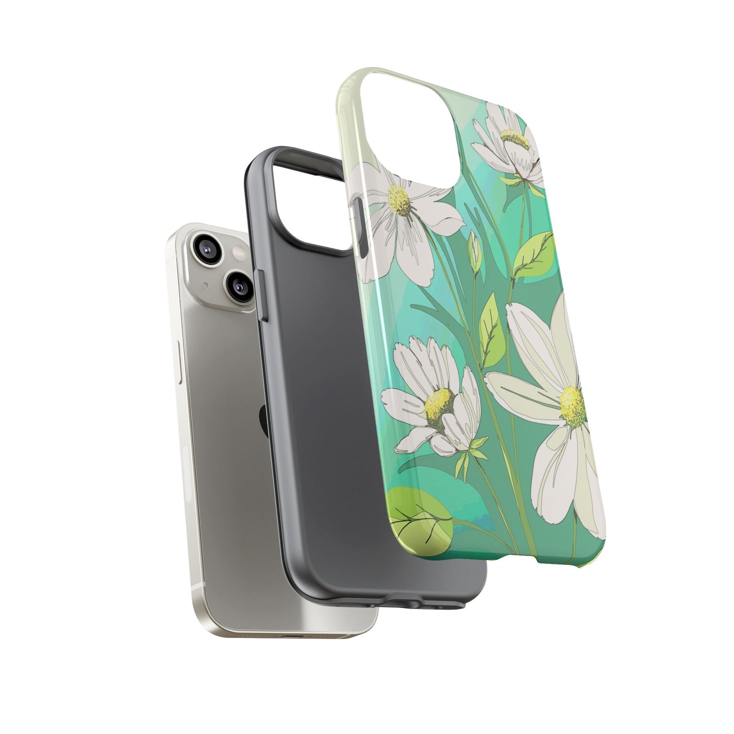 Floral Phone Case, Tough Cases, Flower Design, Nature Inspired, Eco-Friendly Cover, Unique Gift for Her, Spring Accessories