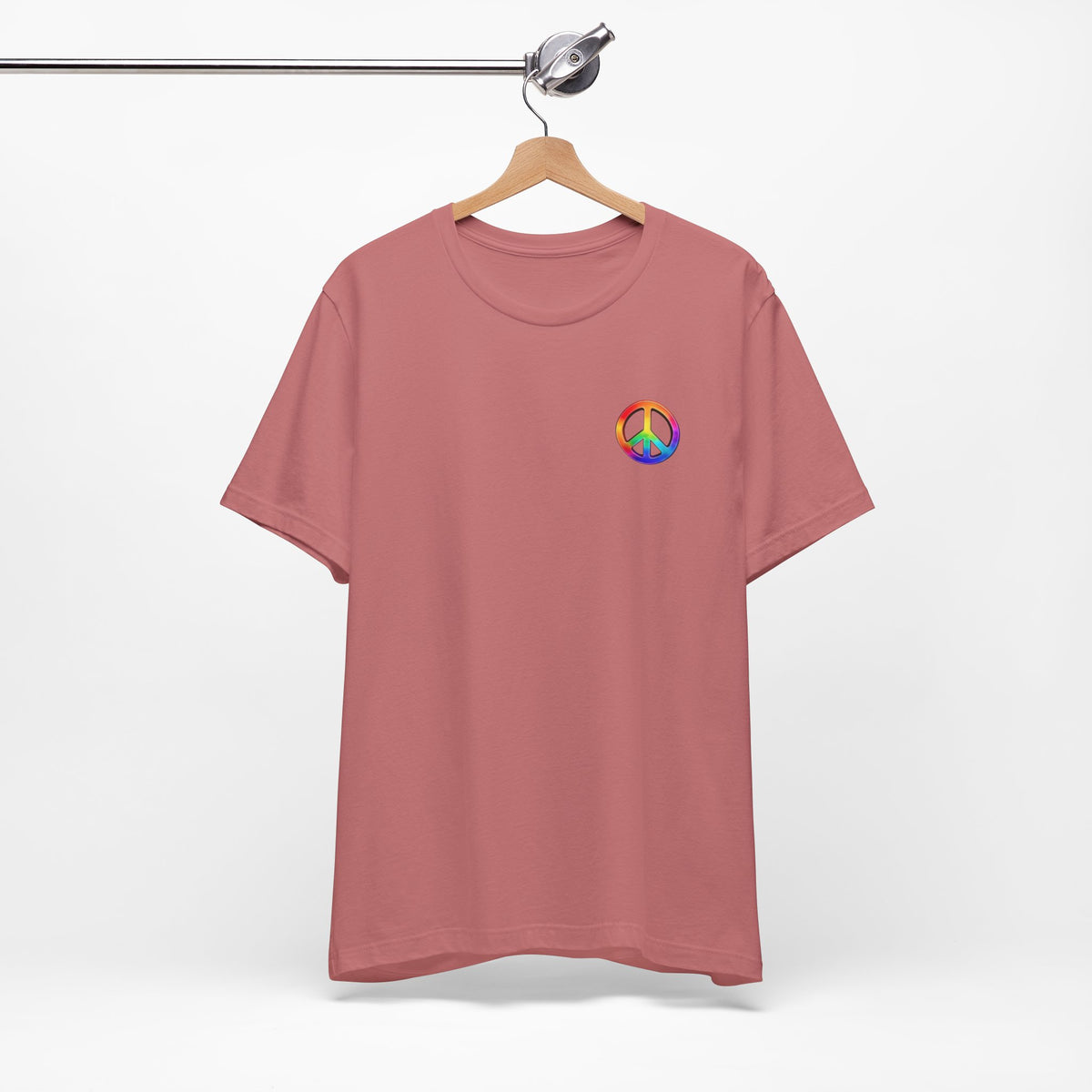 Peace Sign Tie-Dye Tee — Rainbow Hippie Peace Symbol T-Shirt