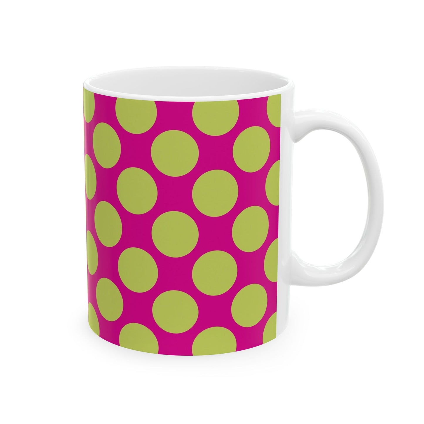 Vibrant Polka Dot Ceramic Mug - Fun Coffee Cup, Colorful Drinkware Home Decor,