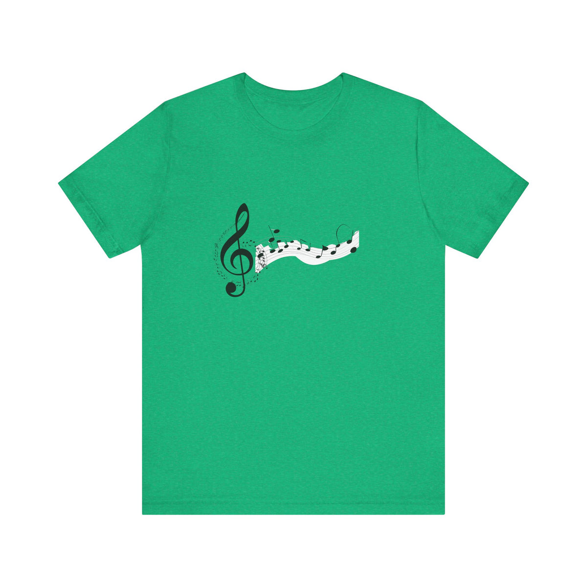 Musical Notes Short Sleeve Tee for Music Lovers
