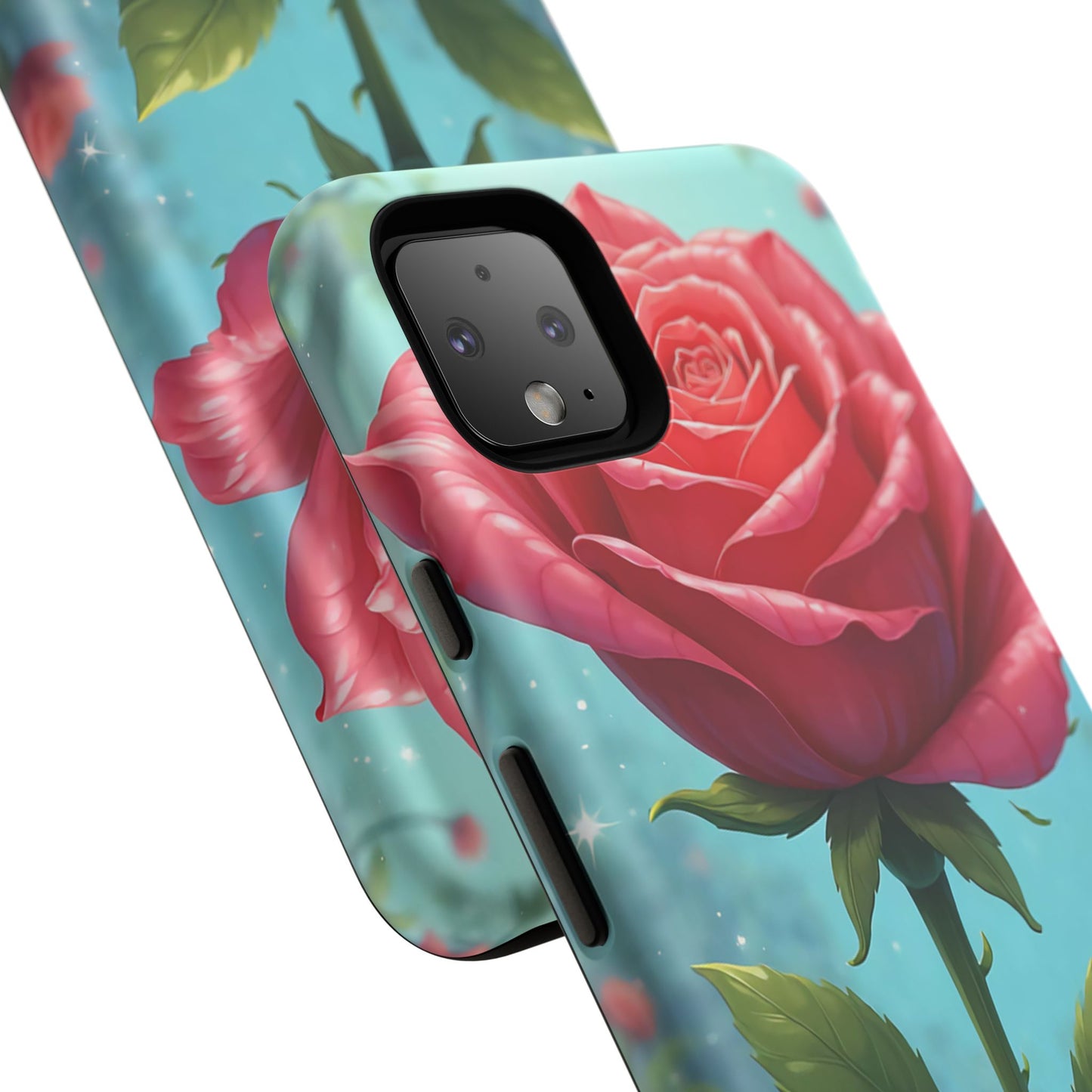 Floral Phone Case, Tough Cases with Elegant Rose Design, Stylish iPhone Cover, Rose Flower Gift for Nature Lovers, Unique Mobile Accessories